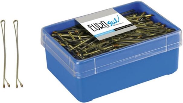 Eurostil 150 Clips Ondulados Bronce 70 mm 150 Uds