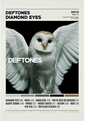 Uplift Picks Deftones Album Cover Poster Canvas Music Wall Art Room Decor 07 30x40 Cm