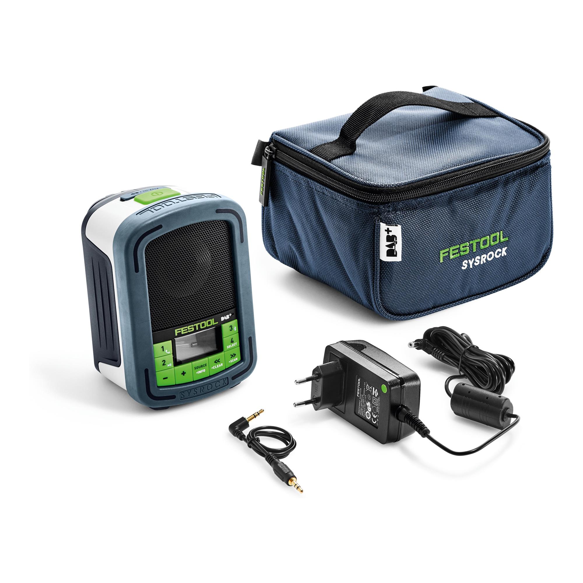 Festool SYSROCK BR 10 DAB+ Baustellenradio mit kompaktem Design und hoher Klangqualität für den Empfang von digitalen Radiosendern, 202111)
