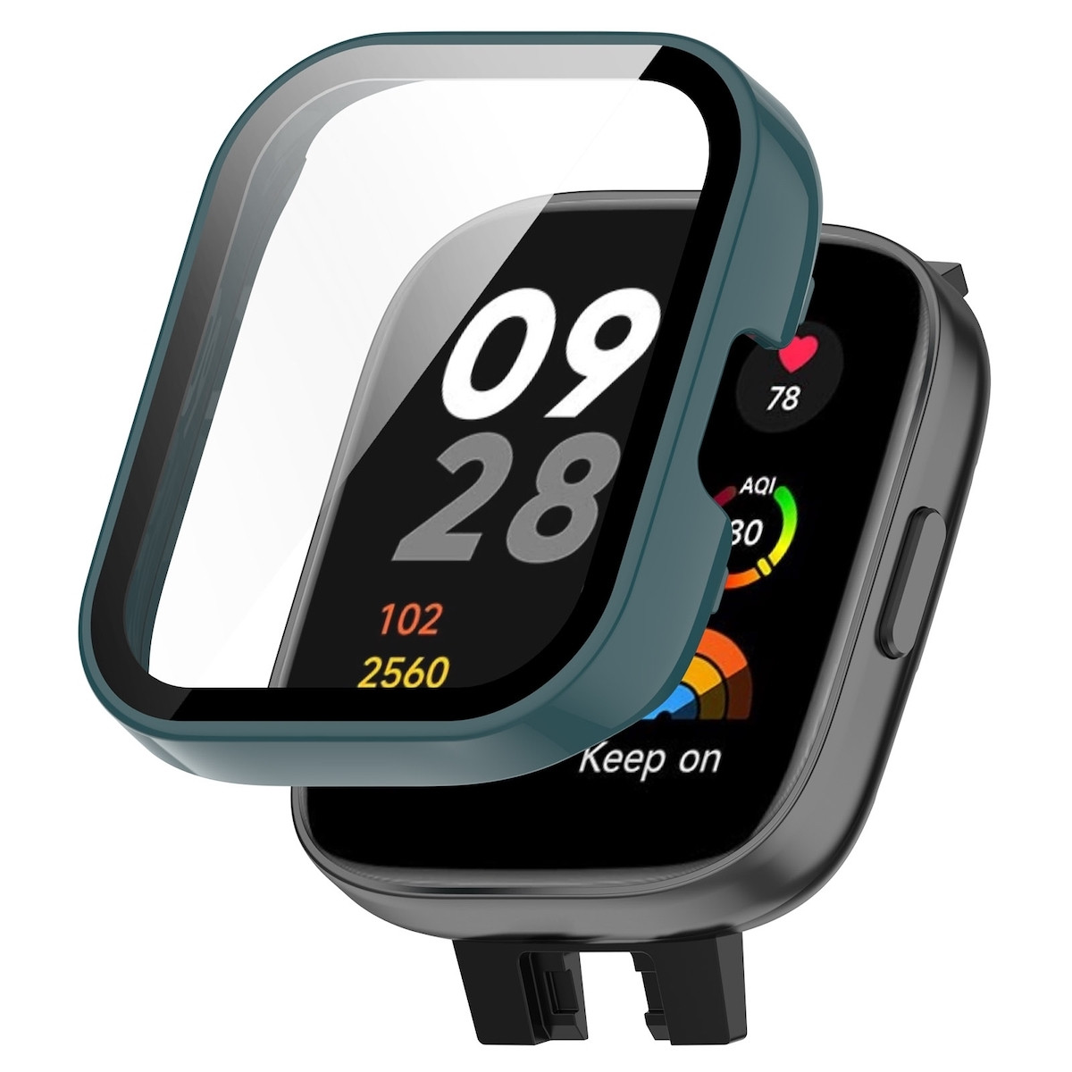 Wigento TPU horlogekast met elektroplating voor Xiaomi Redmi Watch 3, Groen