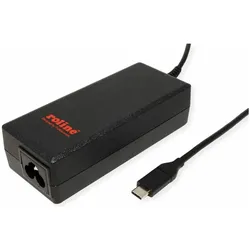 Roline USB Charger mit C5 Anschluss (65 W), Notebook Netzteil, Schwarz
