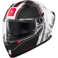 MT, Motorradhelm, BRAKER SV CHARM matt schwarz-weiss XXL (XXL)