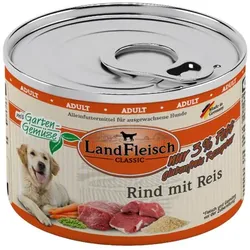 Landfleisch Rind mit Reis & Gartengemüse extra mager | 6x 195g