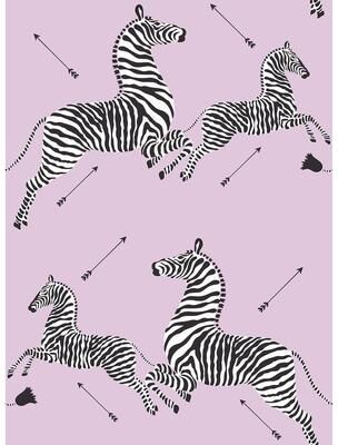 Scalamandre Lilac Zebra Safari Peel & Stick Wallpaper