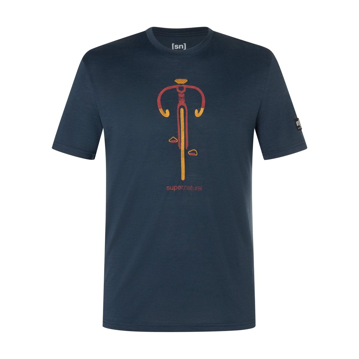 Super.Natural M Vintage Bike Tee blueberry/high risk red/dried tobacco (83H) L SNMP0118783HL