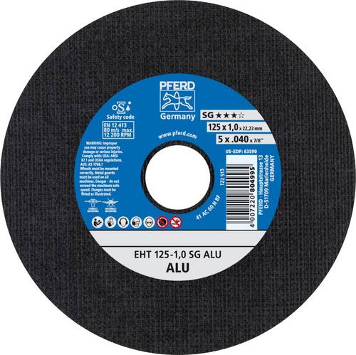 PFERD TOOLS SG ALU 61341115 Trennscheibe gerade 125mm 25 St. Aluminium, NE-Metalle
