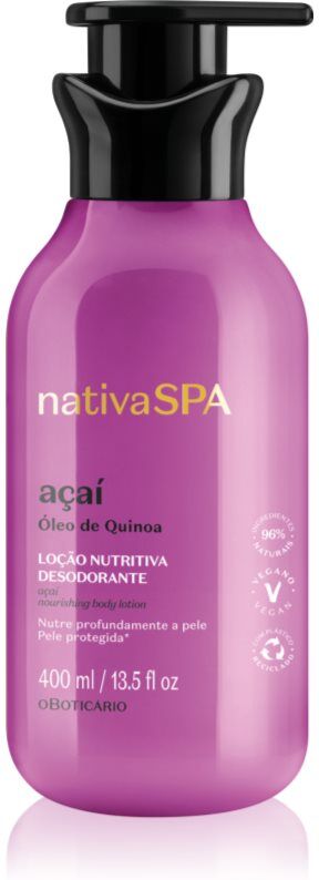 oBoticário Nativa SPA Acai feuchtigkeitsspendende Bodylotion 400 ml