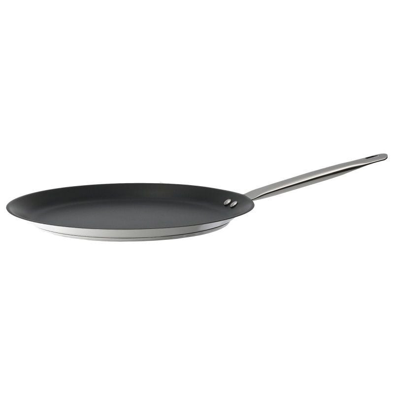 Riess pannenkoekenpan, diameter 28 cm, roestvrij staal, antiaanbaklaag, geschikt voor inductie