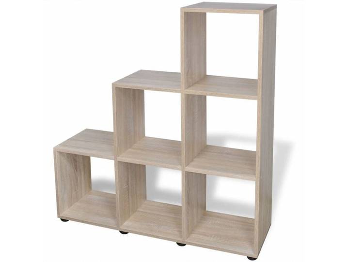 Étagère meuble 6 compartiments 107 cm couleur de chêne 2702016/2