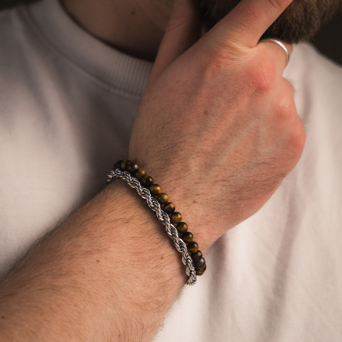 Lykken Strong armband 21cm tigeröga
