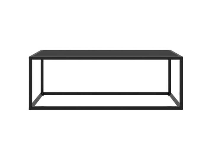 HKLGBVCR Couchtisch, Hartglas, Stahl, 100 x 50 x 35 cm, Schwarz