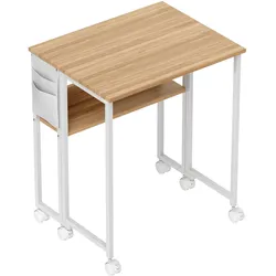 KLAPPBARER-SCHREIBTISCH MDF Stahl Naturholz