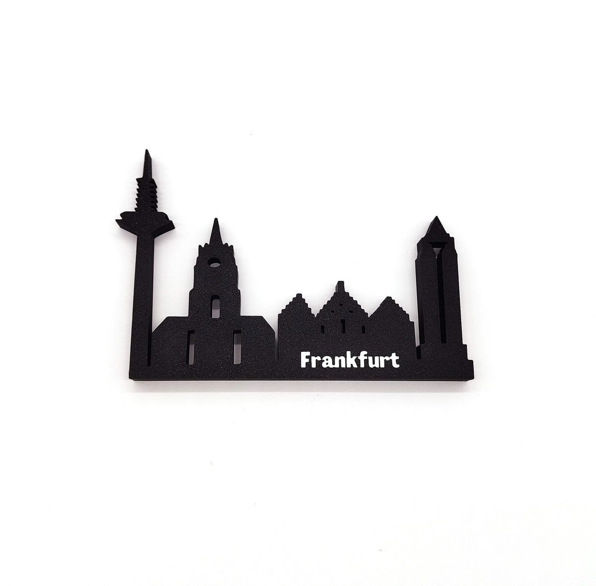 Allygami Frankfurt Skyline Silhouet Decoratie 3D Print Zwart voor op Tafel