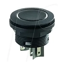 SSWTLRG2 - Drucktaster - 2 S, schwarz, LED-Ring grün