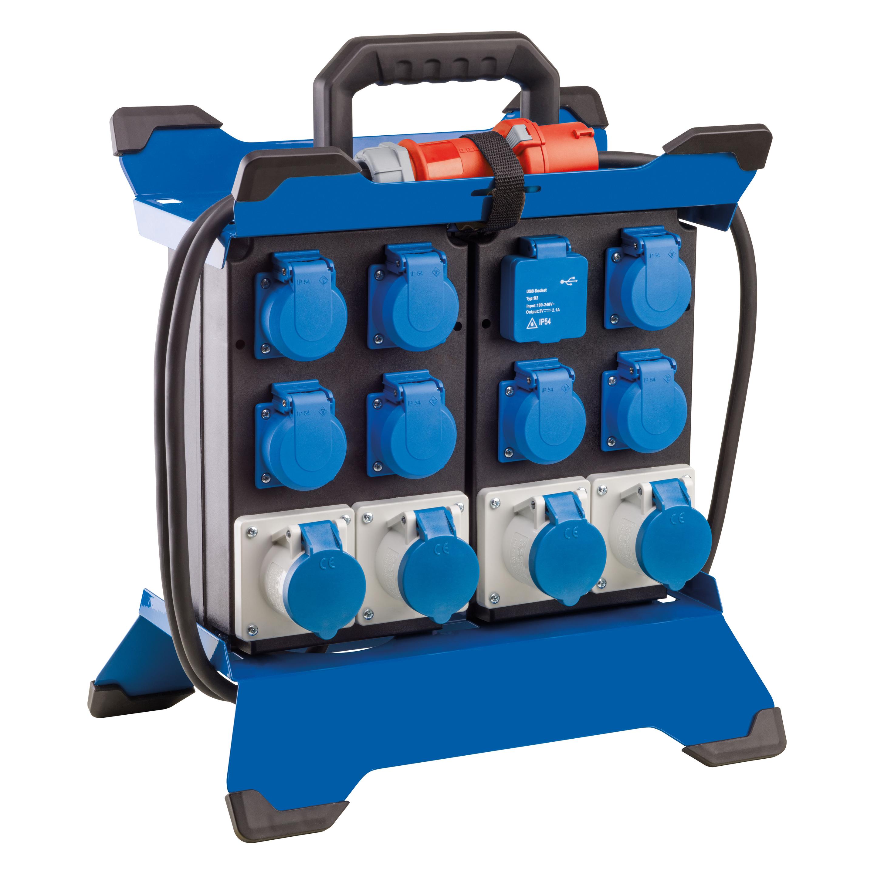 As - Schwabe Mobiler CEE Stromverteiler (CEE 16/3, CEE 7/3, USB-A) (60938)