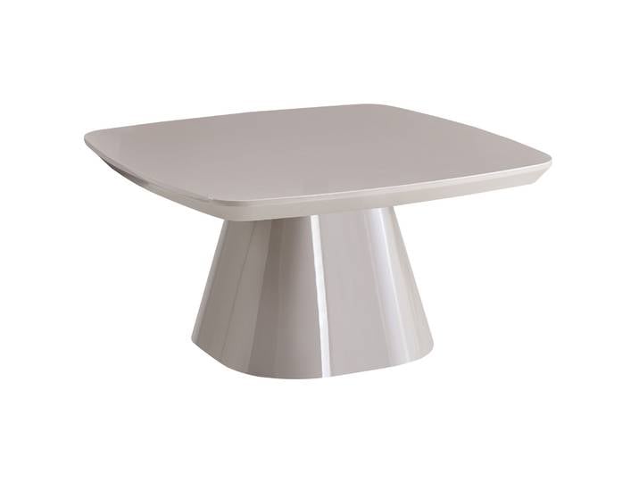 Adievent Couchtisch 80x80 cm hellgrau Hochglanz