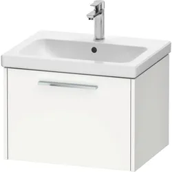 Duravit D-Code Waschtischunterschrank DC4665010180000 Griff Chrom, Weiß Matt, Auszug 1, Wandhängend, 584x400x460 mm