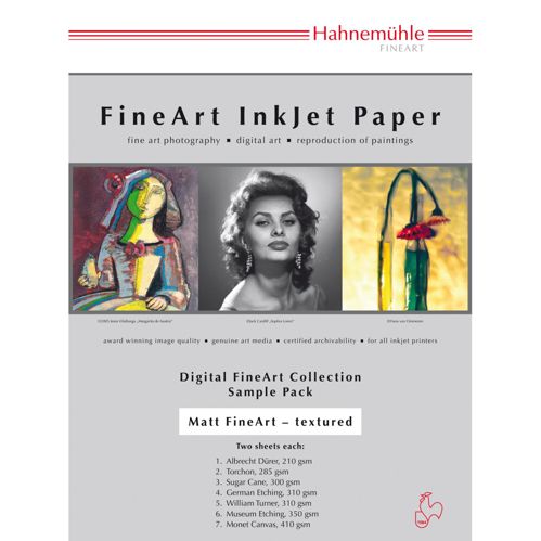 Hahnemühle Digital FineArt A 4 Testpack matt, strukturiert