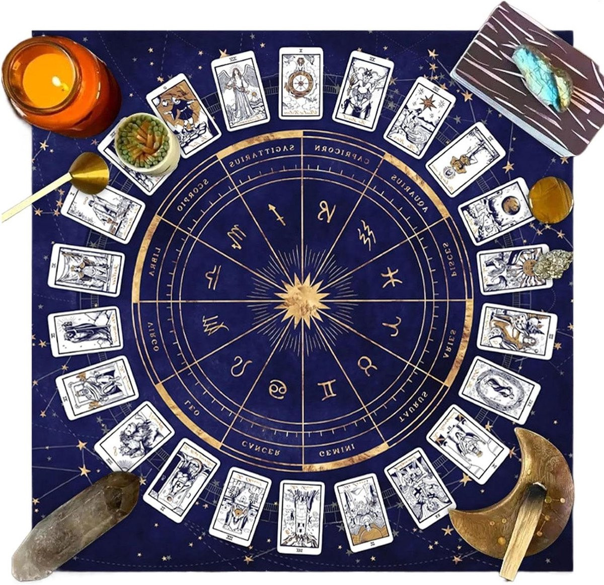 Paars Tarot Tafelkleed met Zachte Fluweel Textuur voor Divinatie en Tarot Lezen - 75 x 75 cm