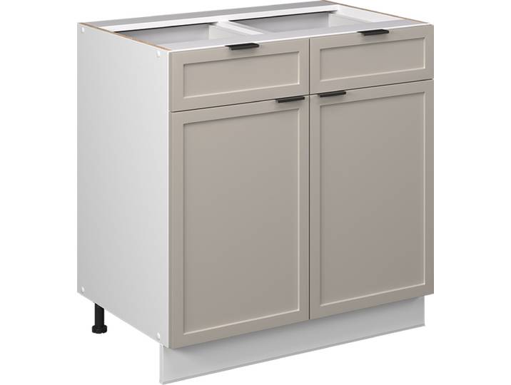 Meuble cuisine Vicco Fame-Line GrisBeige 80cm sans PT\, Model 50420