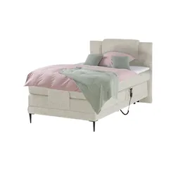 switch Motor-Boxspringbett  Wave , creme , Maße (cm): B: 110 H: 111