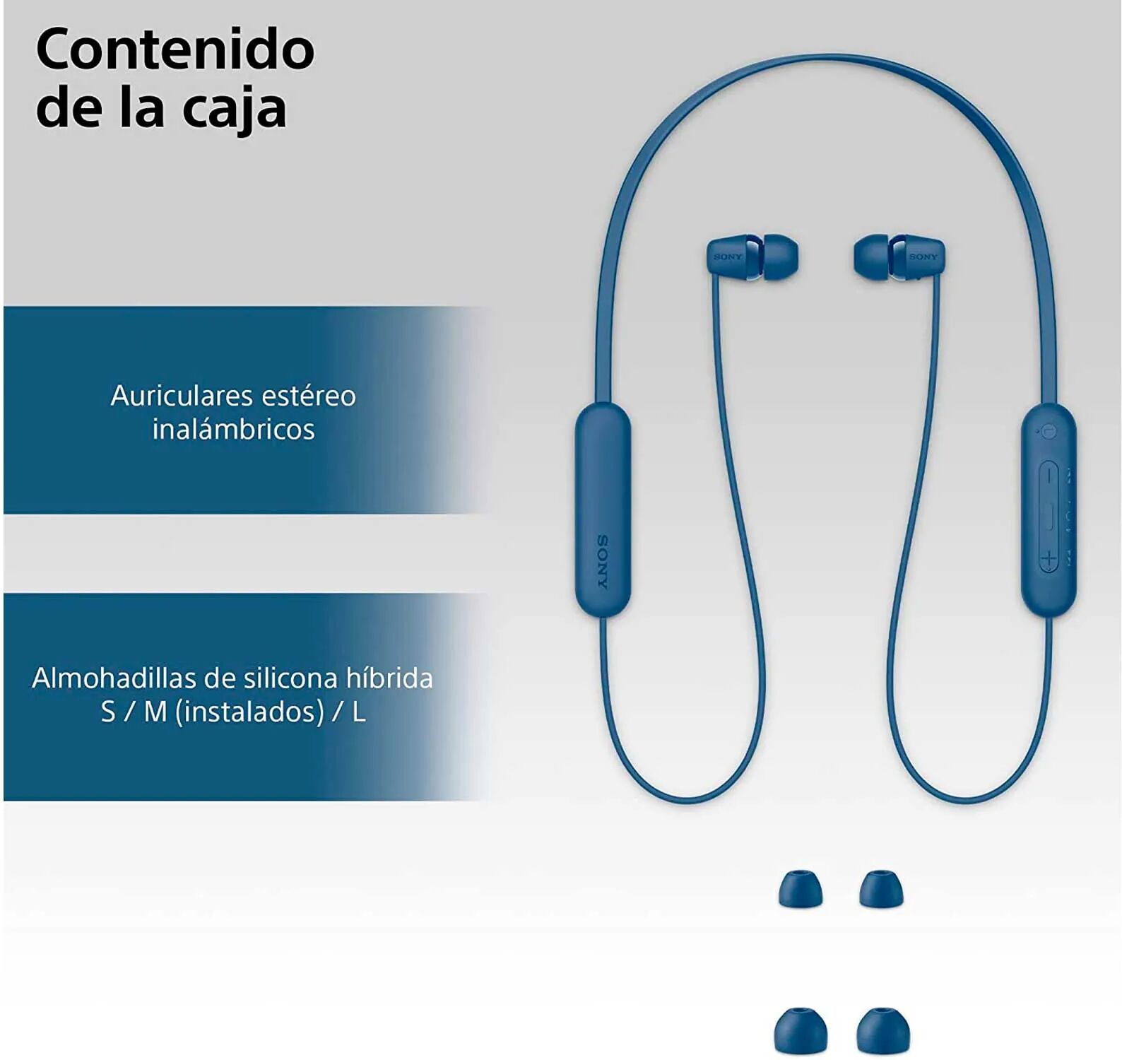 Sony Wi-C100 Blue / Auriculares Inear Inalámbricos