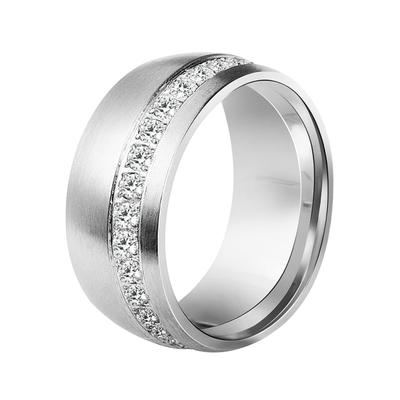 Fingerring AKZENT "Peaceful Step, langlebig" Gr. 52, silber (silberfarbig), Fingerringe, Damen, 52, Edelstahl, Fingerring