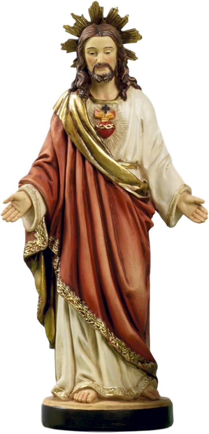 Heilig Hart Jezus Beeld 31 cm - Religieus Decoratie Figuur van Resin