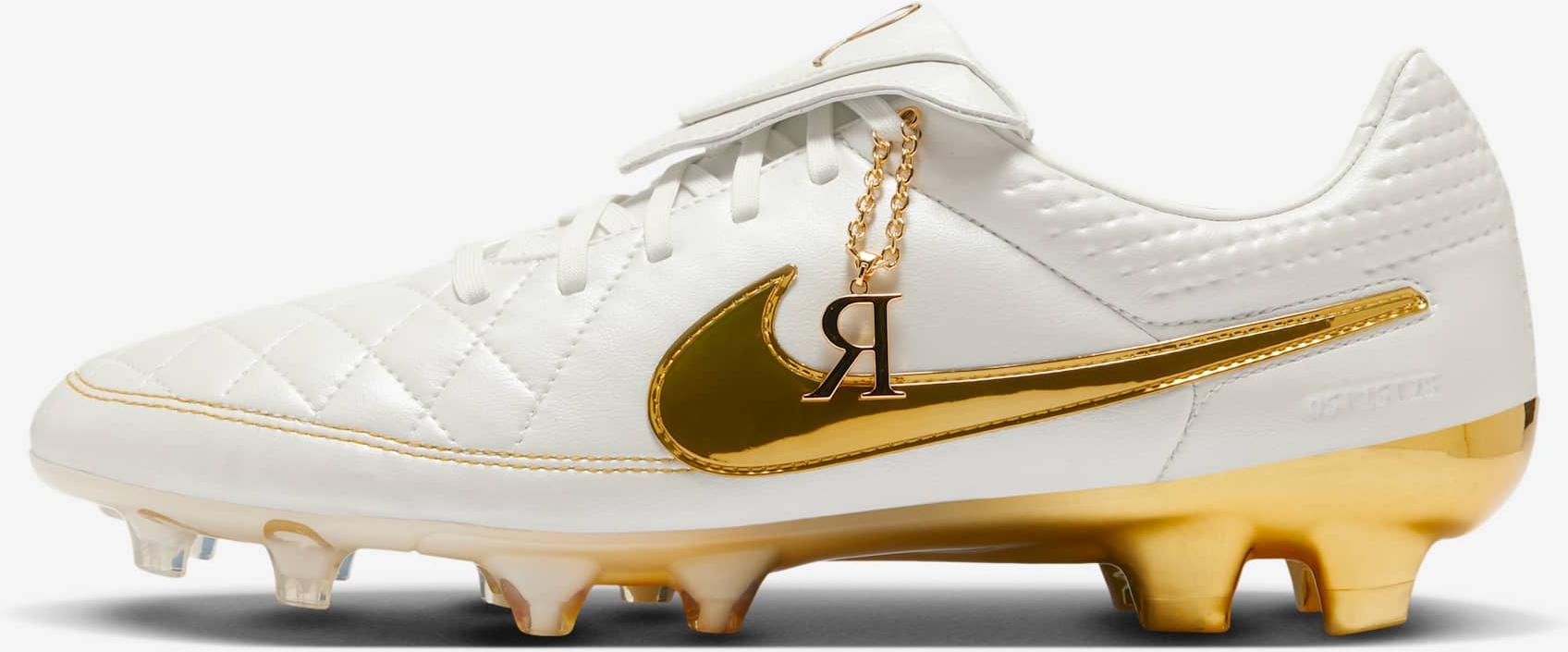 Nike Tiempo Legend RGN FG SE "Ronaldinho Touch of Gold" Weiß, Größe: 40.5