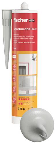 Fischer Pro SI Bau-Silikon Herstellerfarbe Beton-Grau 573643 3St.