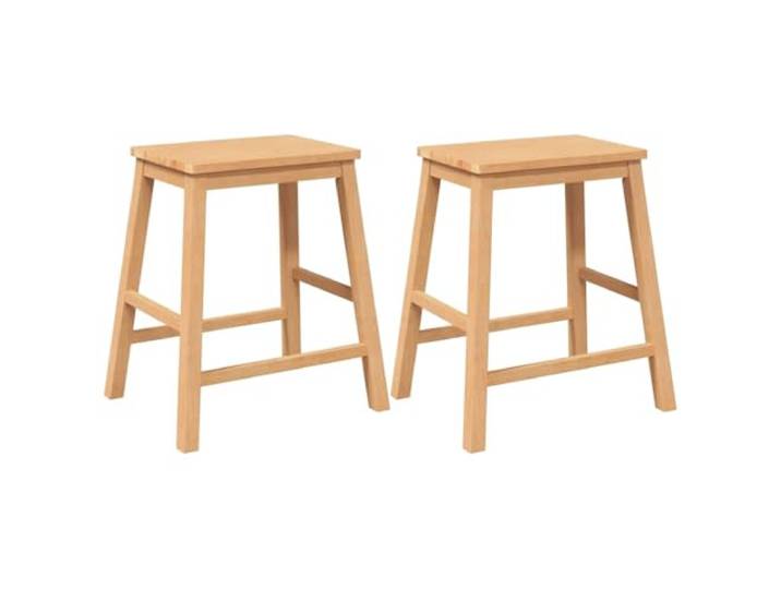 POUFGDR Barstuhl 2-teilig aus massivem Gummibaumholz Weiche Rückenlehne, glatte Oberfläche, leicht zu reinigen, modernes Design, täglicher Gebrauch, langlebiges Naturholz