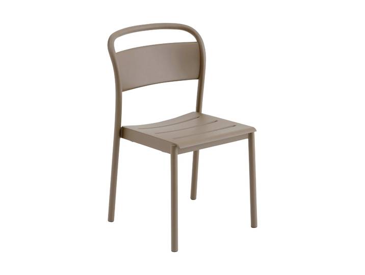 Muuto Chaise Linear steel side chair Taupe