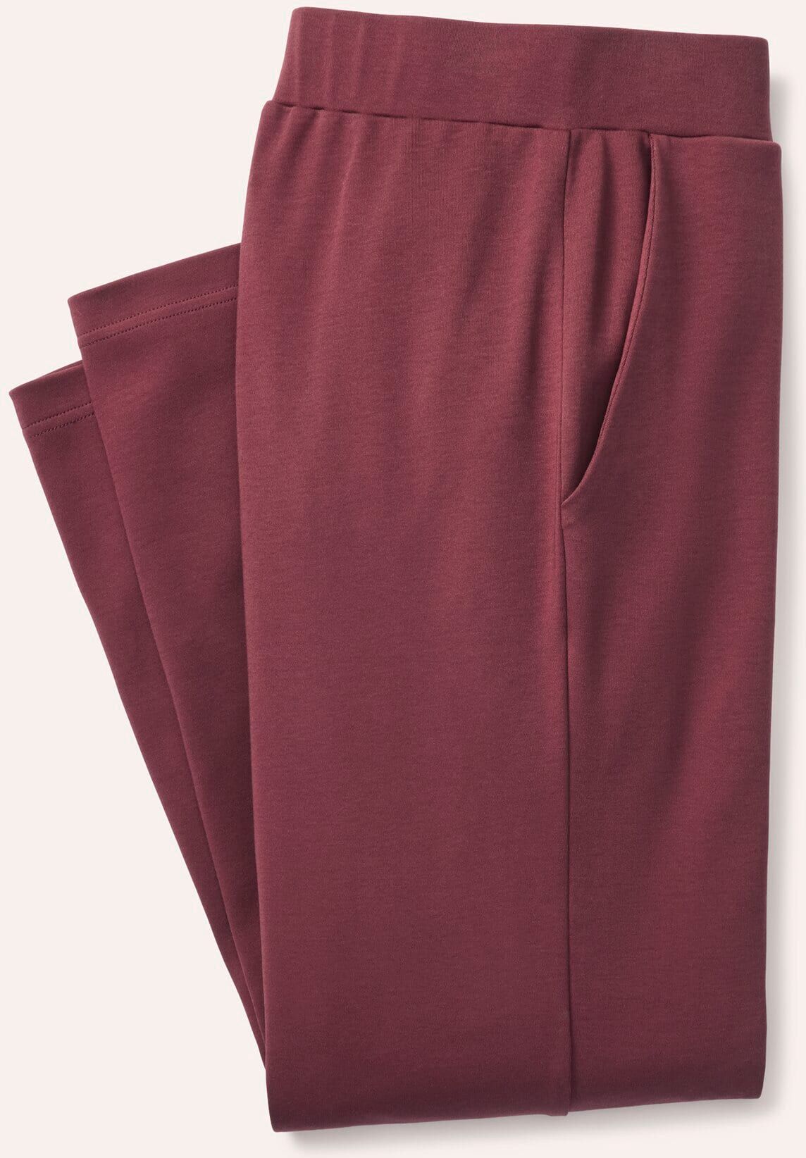 Walbusch Baumwollstretch Hose mit weitem Bein, normale Größen, Farbe Rot, 36, viel Bewegungsfreiheit weich und elastisch Damen