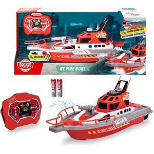 Dickie-Toys 201107000 RC Fire Boat RTR, ferngesteuert, mit Akku und Wasserspritzfunktion