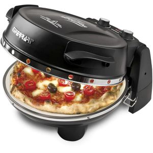 G3Ferrari Pizzaofen Napoletana G1003210, 1200 Watt, 2 Natursteinplatten, Ø 31,6 cm, schwarz