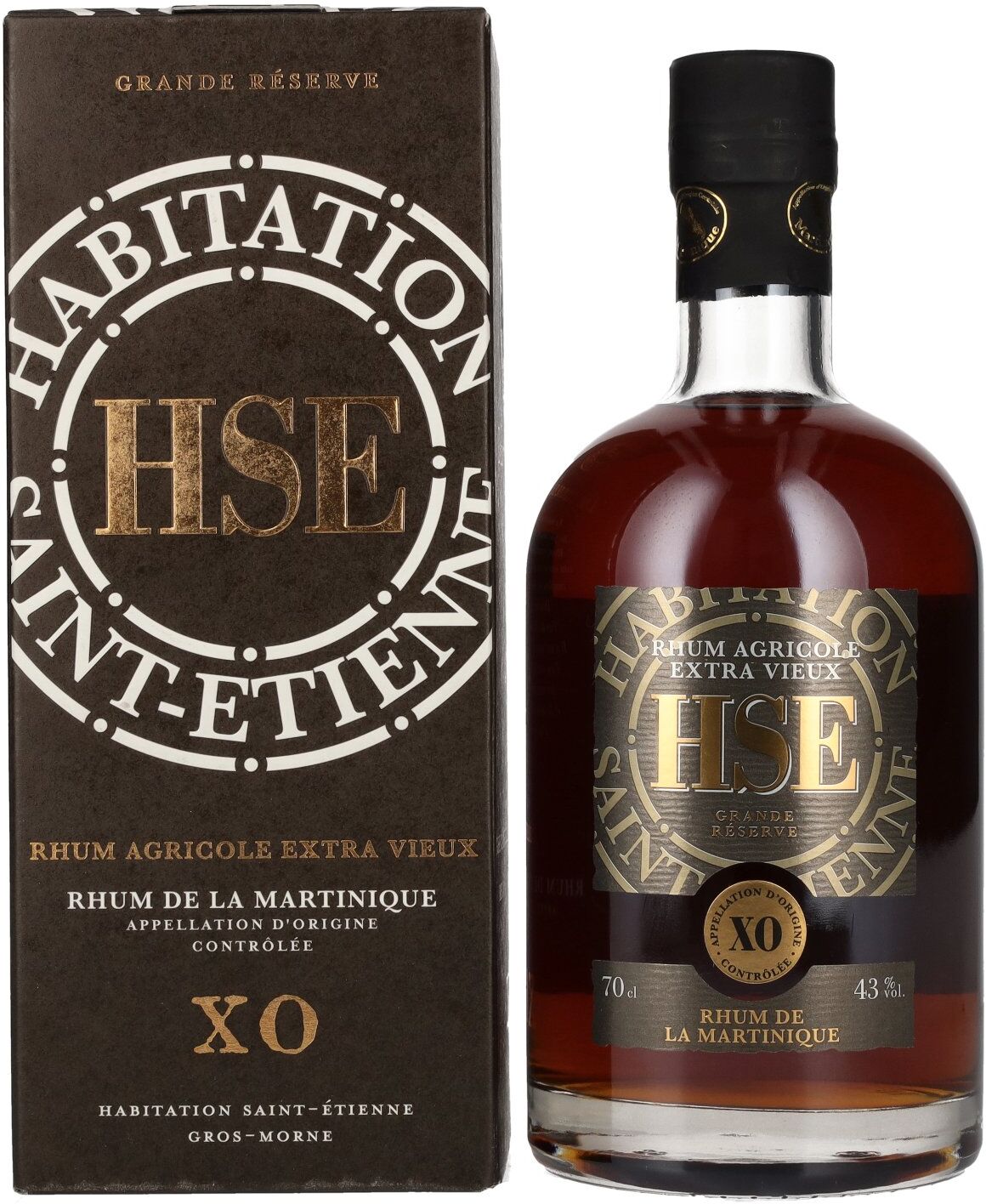 Rhum HSE HSE Rhum Extra Vieux XO Grande Reserve 43% Vol. 0,7l in Geschenkbox