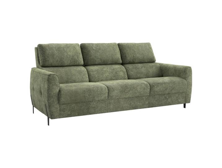 Stylife 3-Sitzer-Sofa, Dunkelgrün, Metall, 209x91x101 cm, Stoffauswahl, Wohnzimmer, Sofas & Couches, Sofas, 3-Sitzer Sofas