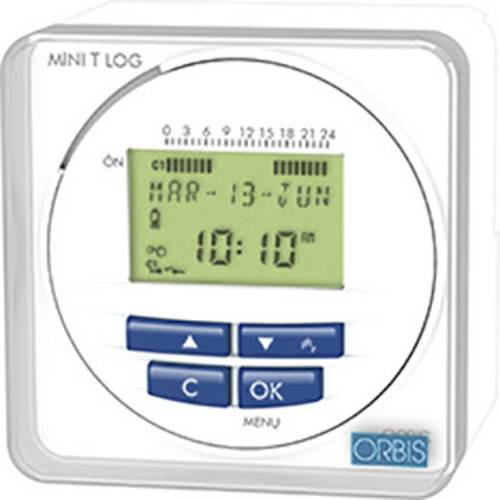 ORBIS Zeitschalttechnik OB251512 Fronttafeleinbau-Zeitschaltuhr digital Wochenprogramm, Tagesprogramm 3000W IP20