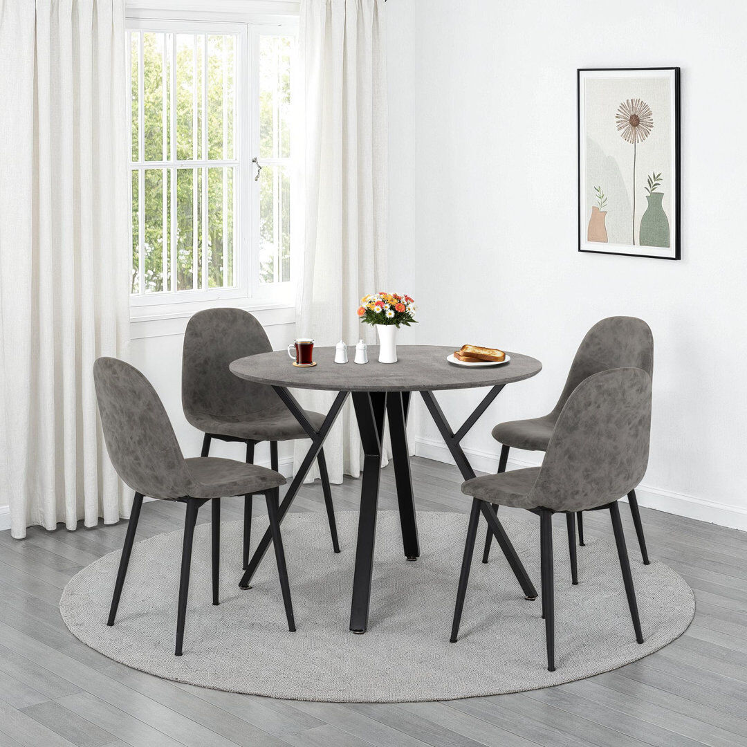 Mercury Alayna 4 -Person Dining Set Gray 4