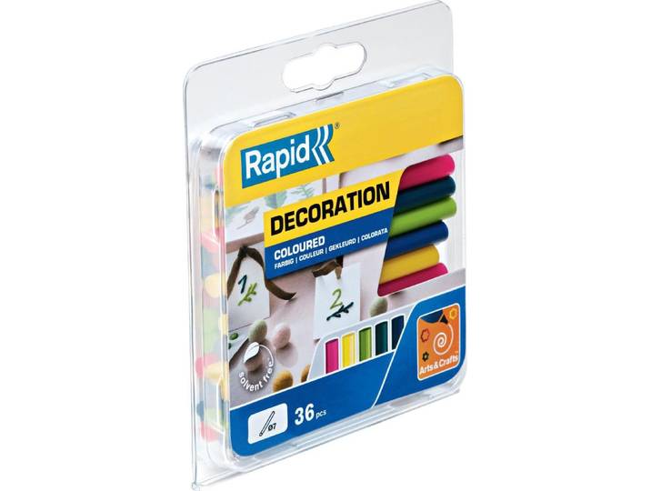 Rapid 5001426 Rapid Heißklebesticks farbsortiert\, 36 St.