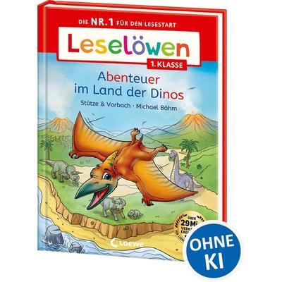 Leselöwen 1. Klasse - Abenteuer im Land der Dinos, Gebundene Ausgabe von Stütze & Vorbach, Loewe, 978-3-7432-1632-7