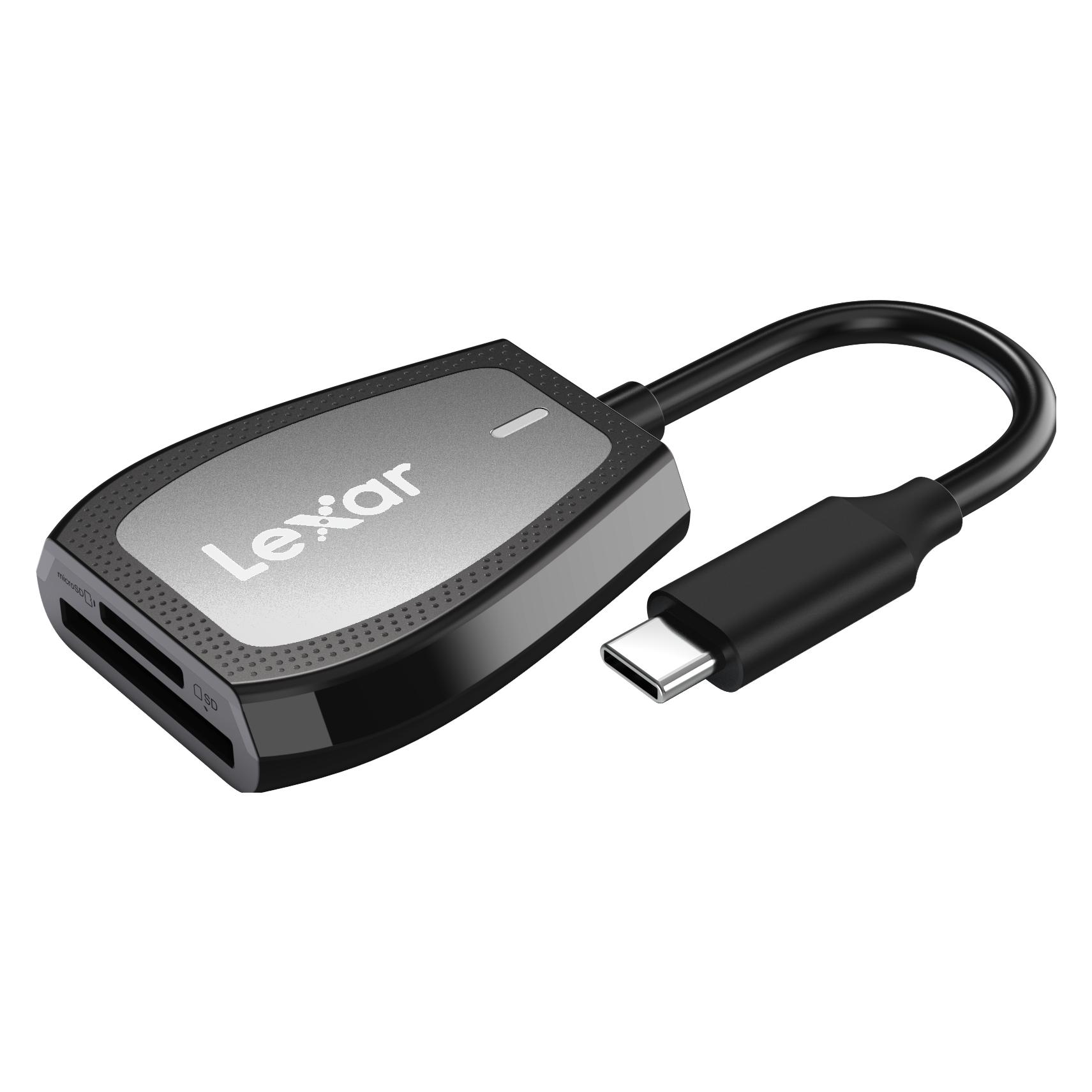 Lexar Professional USB-C Dual-Slot Reader - SD/MicroSD UHS-II (USB-C 3.2 Gen 1) (LRW470U-RNHNG)