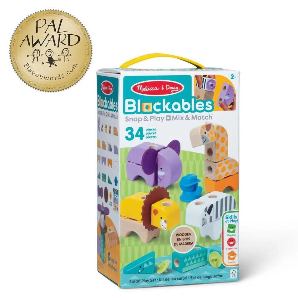 Melissa & Doug Blockables bouwset safari speelset