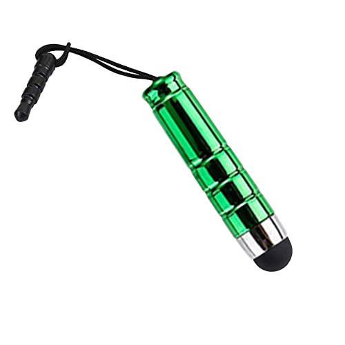 Universele Mini Touchpen Stylus met 3,5 mm Jack en Zachte Kop voor Smartphone en Tablet, Groen