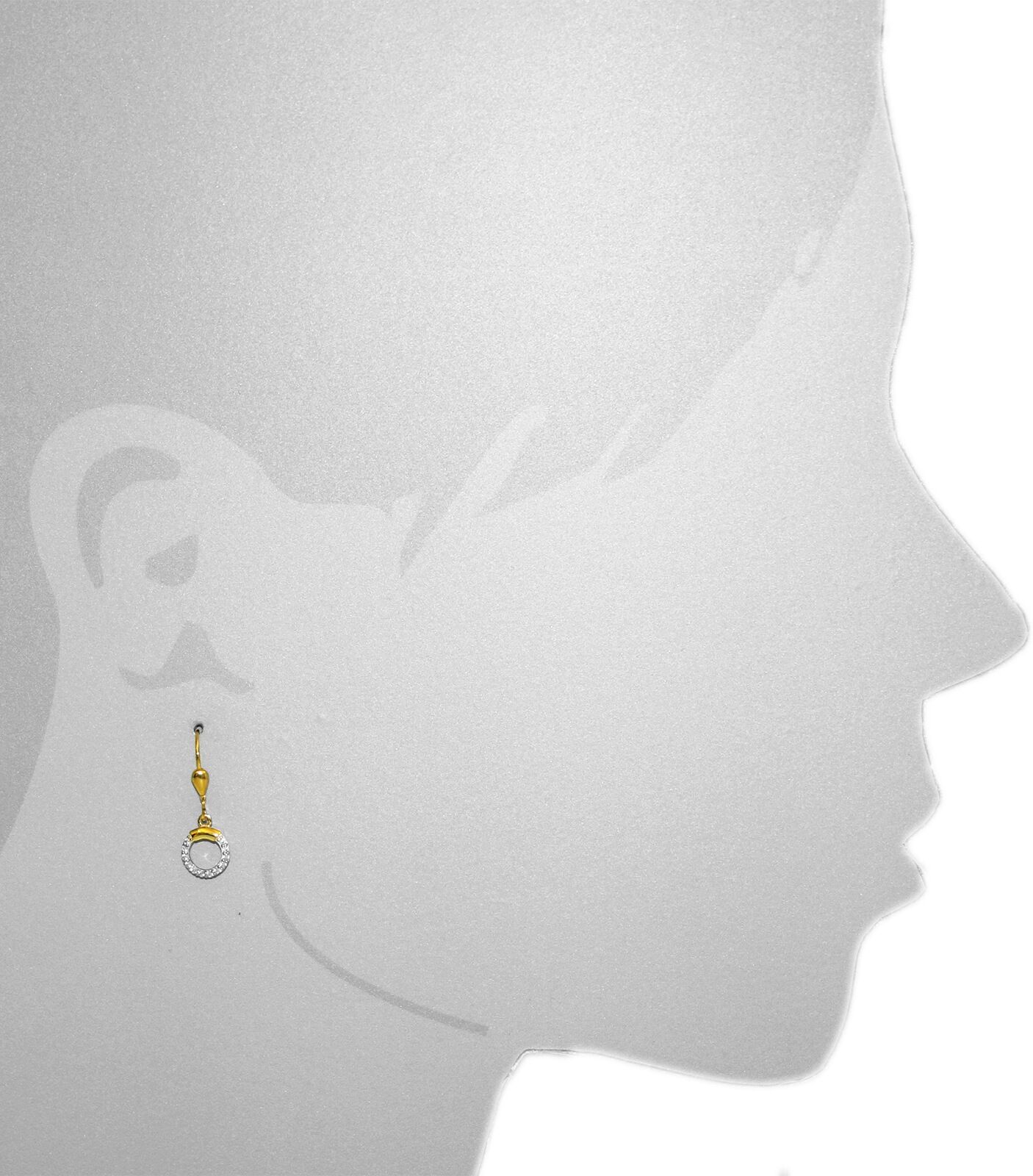 Paar Ohrhänger OSTSEE-SCHMUCK "Ostsee-Schmuck Ohrhänger Meva Ohrhänger Meva", gelb (weiß, neutral), Ohrringe, Damen, 24x8mm, Gelbgold 333, Paar Ohrhänger