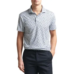 RALPH LAUREN Polo Knit Airflow Print, weiss/blau