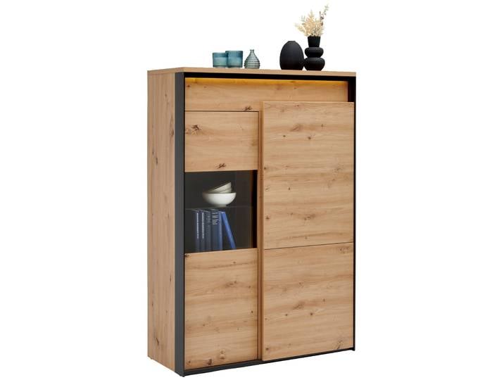 Hom´in Highboard, Eiche Artisan, Holznachbildung