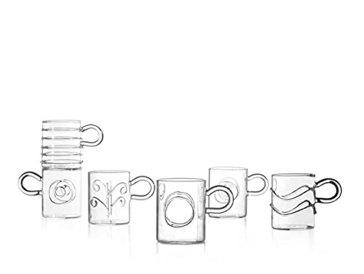 Ichendorf Milano borosilicaatglas, set van 6 koffiekopjes, collectie Deco, 0,05 kg