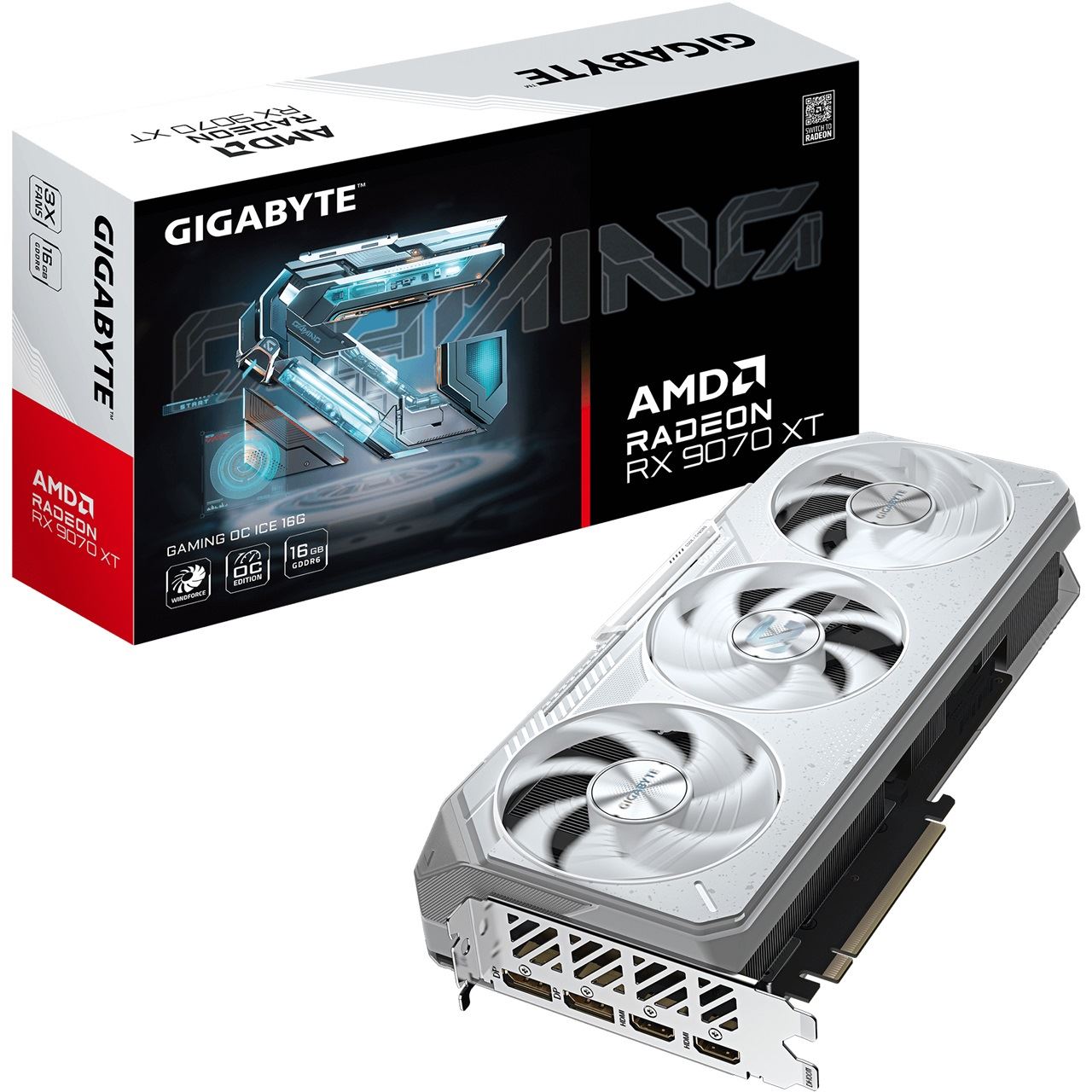 16GB Gigabyte Radeon RX 9070 XT GAMING OC ICE 16G Aktiv PCIe 5.0 x16 (Retail)
