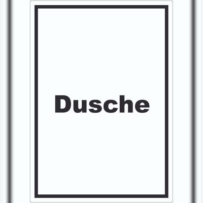 HB-Druck Dusche Aufkleber mit Text waschen Hygiene hochkant A4 (210x297mm)